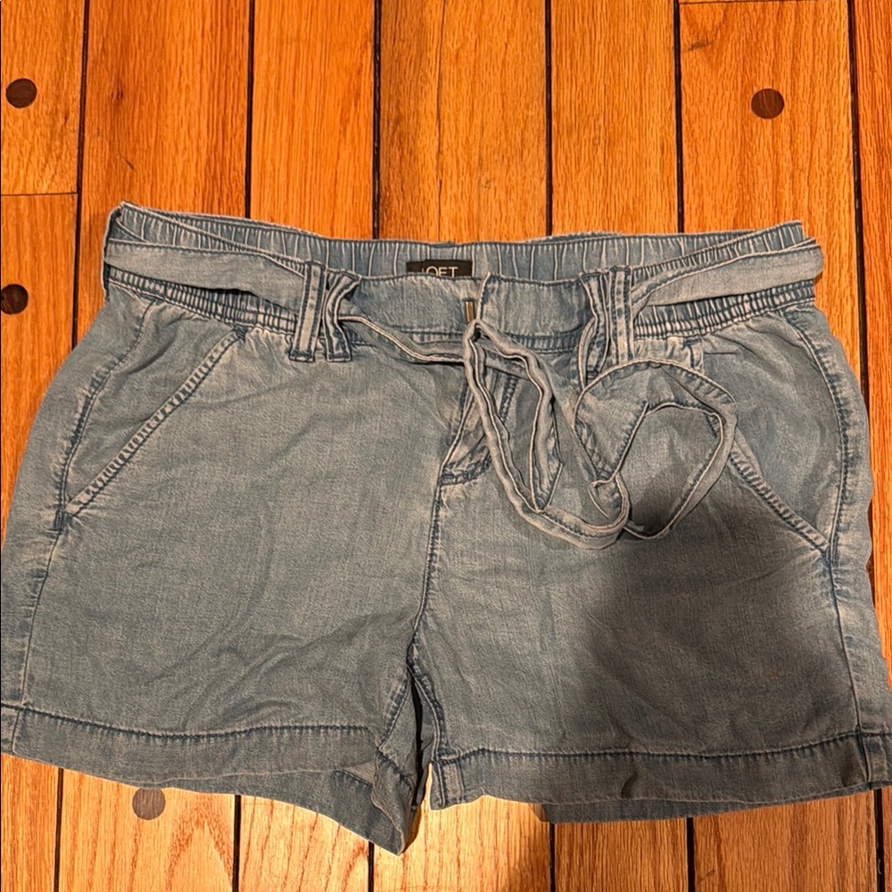 Loft Light Blue Shorts With Tie